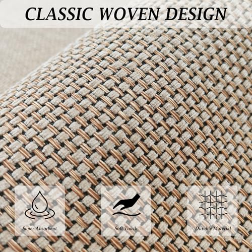 Artnice Small Kitchen Mats for Floor, 16x24 Rubber Backed Absorbent Kitchen Rugs, Woven Floor Runner Rug for in Front of Sink Door Hallway Home, Non-Slip Washable - Image 3