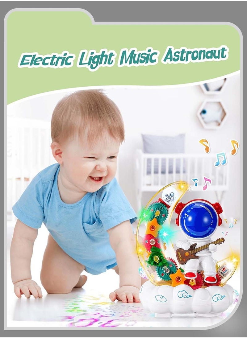 Moovant Electric Toys with Lights and Music, Electric Transparent Rotating Gear Astronaut Light-Up Toy, Early Education Crawling Toy for Toddlers  - Image 5