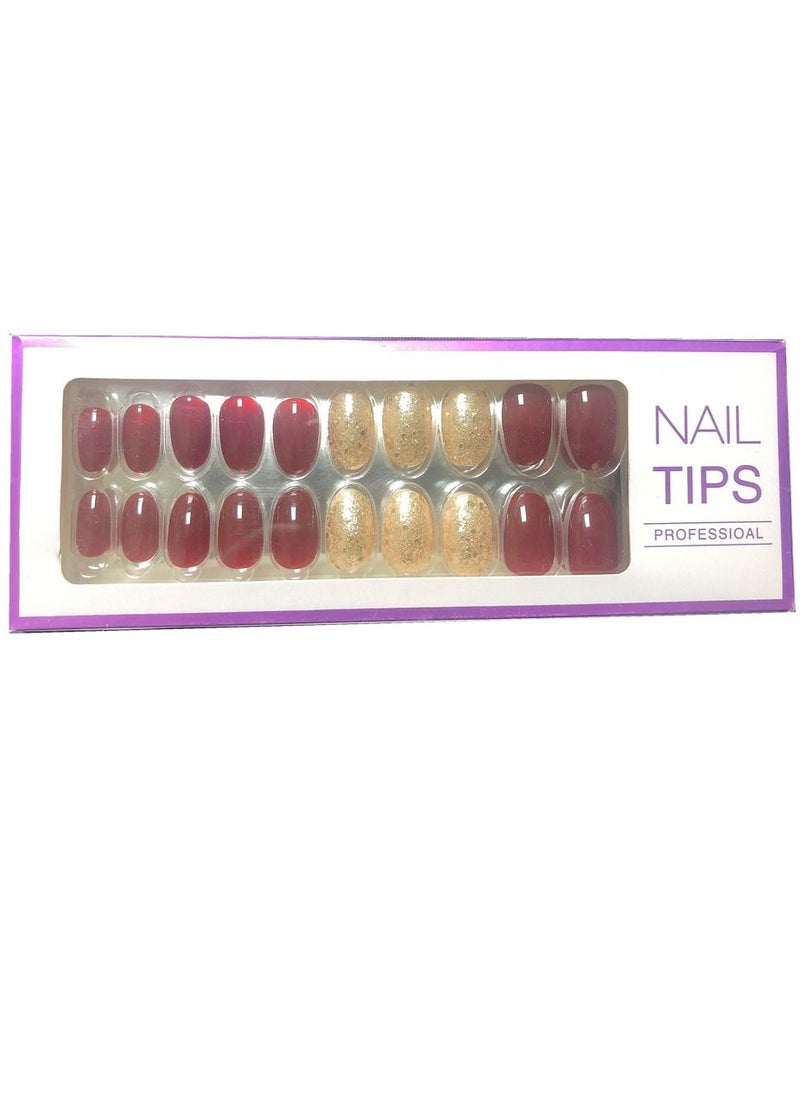 BLOOMING TIME Fake Nails Art Tips Press on False with Designs Set Full Cover Artificial  - Image 2