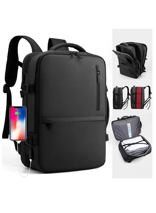 Miya Business Travel Laptop Backpack Anti-Theft Durable Computer Bag With USB Charging Port Waterproof College School Backpack For Men & Women Fits 17 Inch Notebook Black  - Image 3