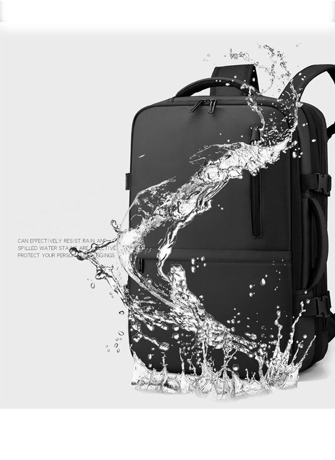Miya Business Travel Laptop Backpack Anti-Theft Durable Computer Bag With USB Charging Port Waterproof College School Backpack For Men & Women Fits 17 Inch Notebook Black  - Image 5