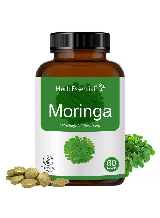 Herb Essential أقراص مورنغا الأساسية 500 ملغ - 60 قرص | غنية بمضادات الأكسدة، والفيتامينات A و B و C و D و E، والكالسيوم، والبوتاسيوم، والحديد | تدعم المناعة، وصحة الجهاز الهضمي، والرفاهية العامة - Image 1