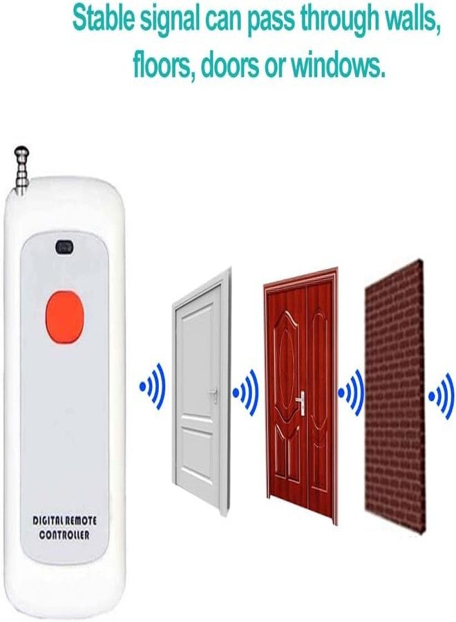 ROBOWAY 1 Button RF Remote Control, 100m Long Range Distance, 1CH Wireless Remote Control, 433Mhz RF Switches - WHITE - Image 4