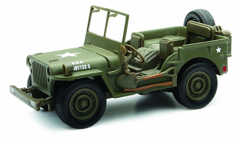 NewRay New-Ray Jeep Willys US Army, Military Green 54133-1/32 Scale Diecast Model Toy Car - Image 5