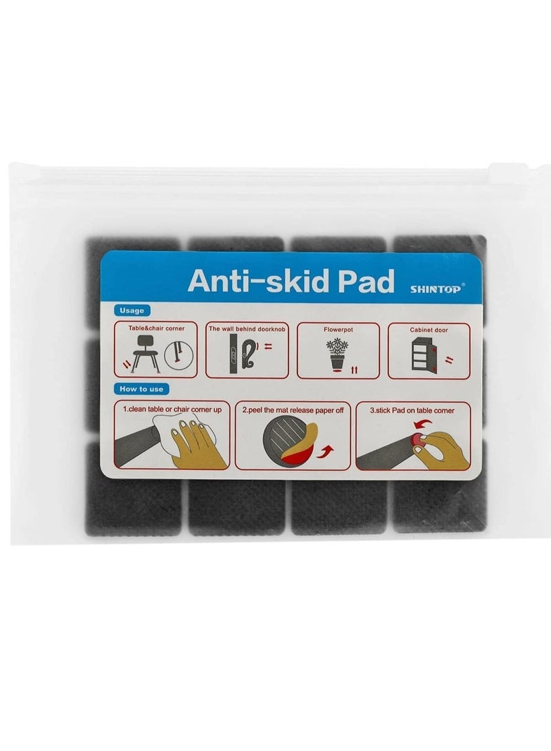Furniture Pads,48 Pack 4” Furniture Pad,Non Slip Furniture Feet Pads,Rubber Stickers Self-Adhesive Furniture Felt Pads for Fixation in Place Furniture, Chair Legs,Tiled, Laminate - Image 4