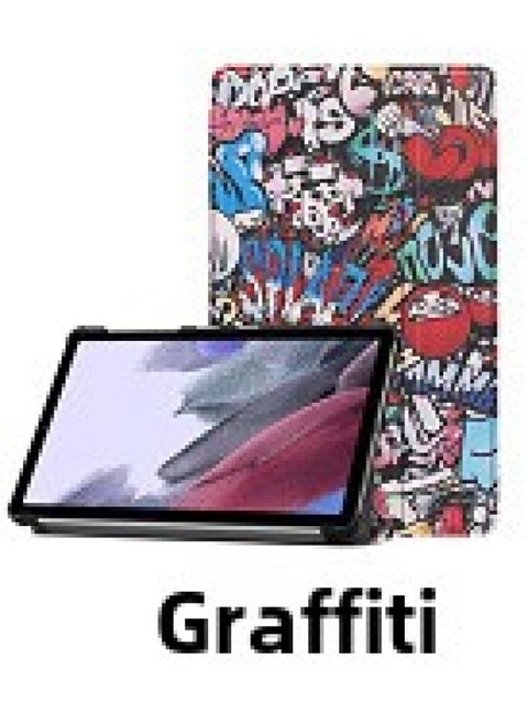 Applicable To Samsung Tab A8 SM-X200 X205 Tablet Protective Case A7 Tri-fold S9FE/S6lite Casco-Color:Graffiti-Applicable Model:S9FE/S9-11cun
