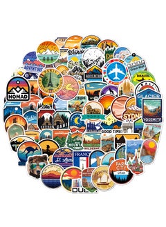 Generic 100pcs Outdoor Camping Hiking Adventure Stickers Wilderness Nature Travel Camper Waterproof Summer Camp Decals for Water Bottle Laptop Decoration for Adults Teens Kids  - Image 1