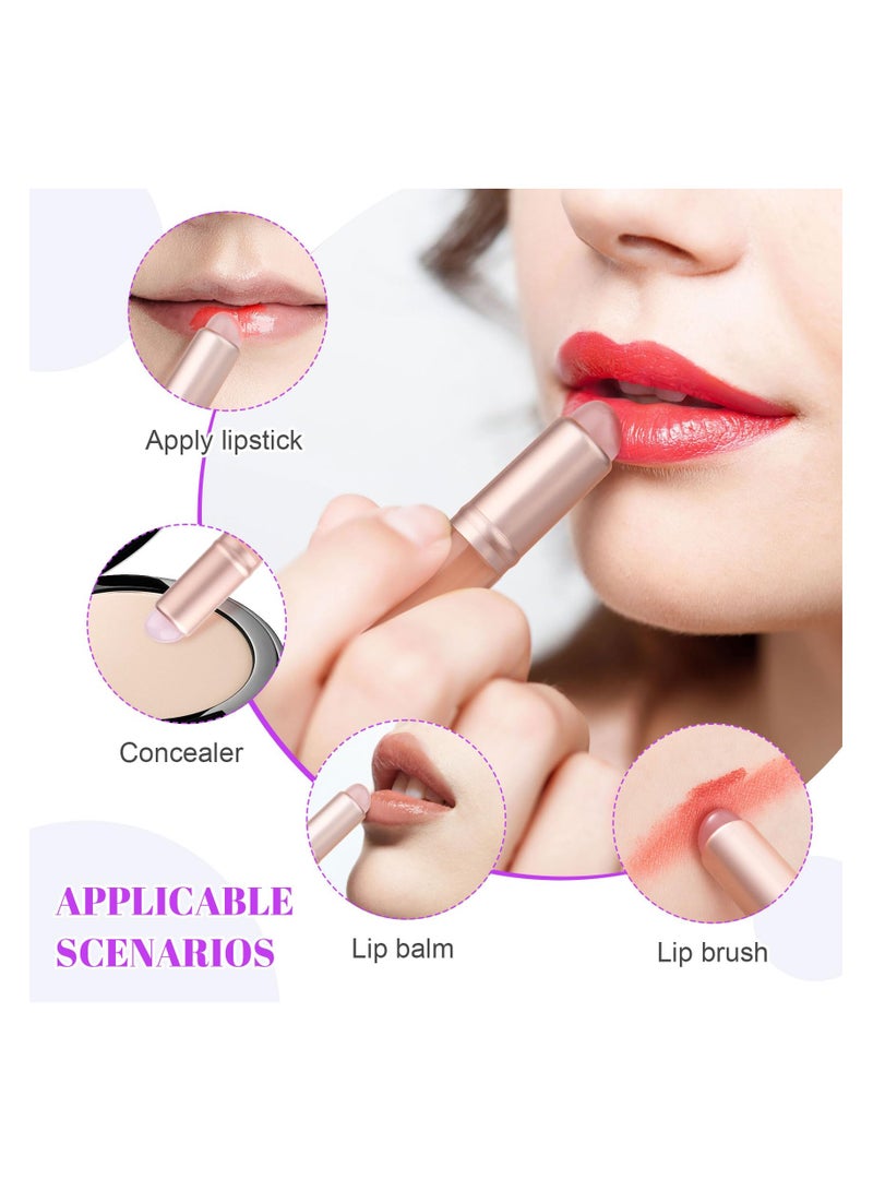 2pcs Silicone Lip Brushes with Cover, Reusable Lipstick Applicator with Dust Covers for Lip Gloss Balm, Lip Oil, Lip Mask Portable Travel Mini Brush Head Makeup Tool for Concealer, Eyeshadow, Blush - Image 3