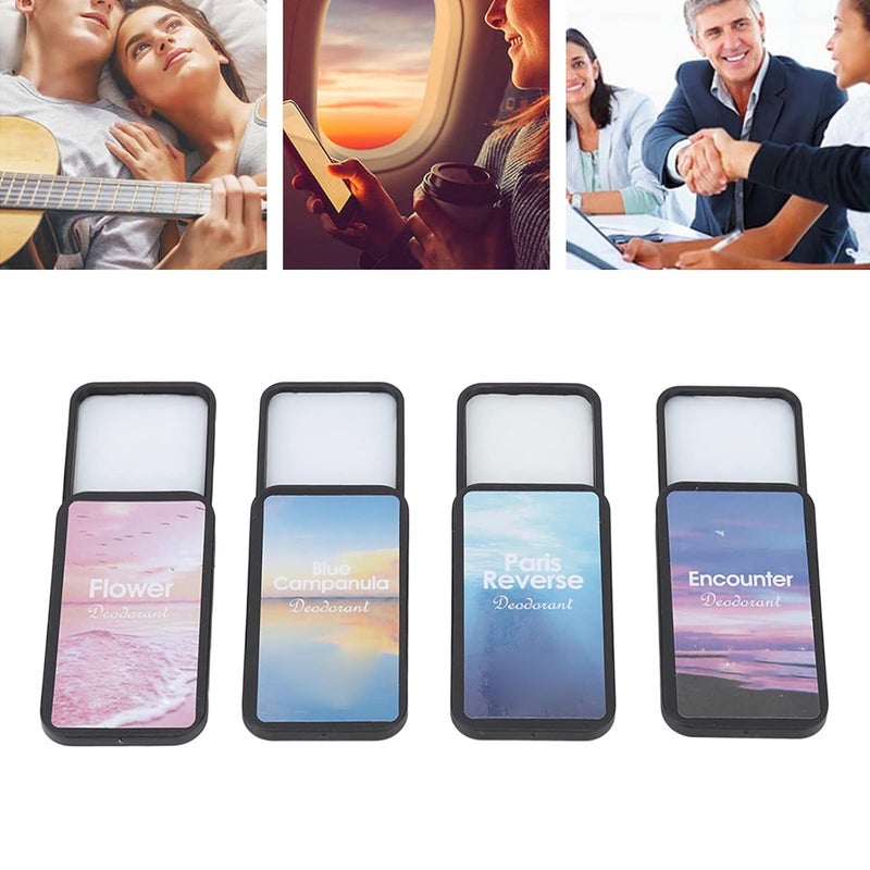klarako 4pcs Solid Perfume Set, Portable Compact Personal All Natural Lasting Light Solid Balm, Alcohol Free Fragrance Body for Women Girls Man Travel, Gift for Your Girlfriend Wife Mother - Image 2