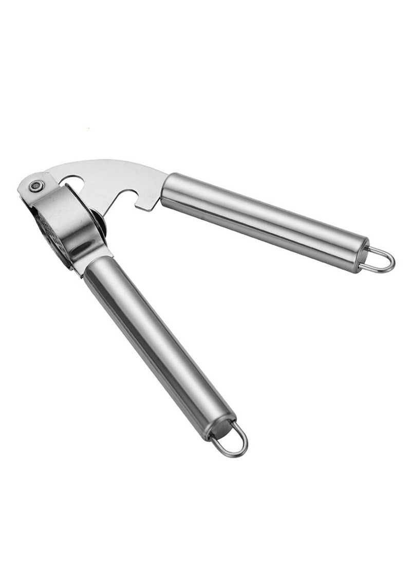 Household garlic press Manual garlic press Stainless steel kitchen gadget Quick garlic mince - Image 1