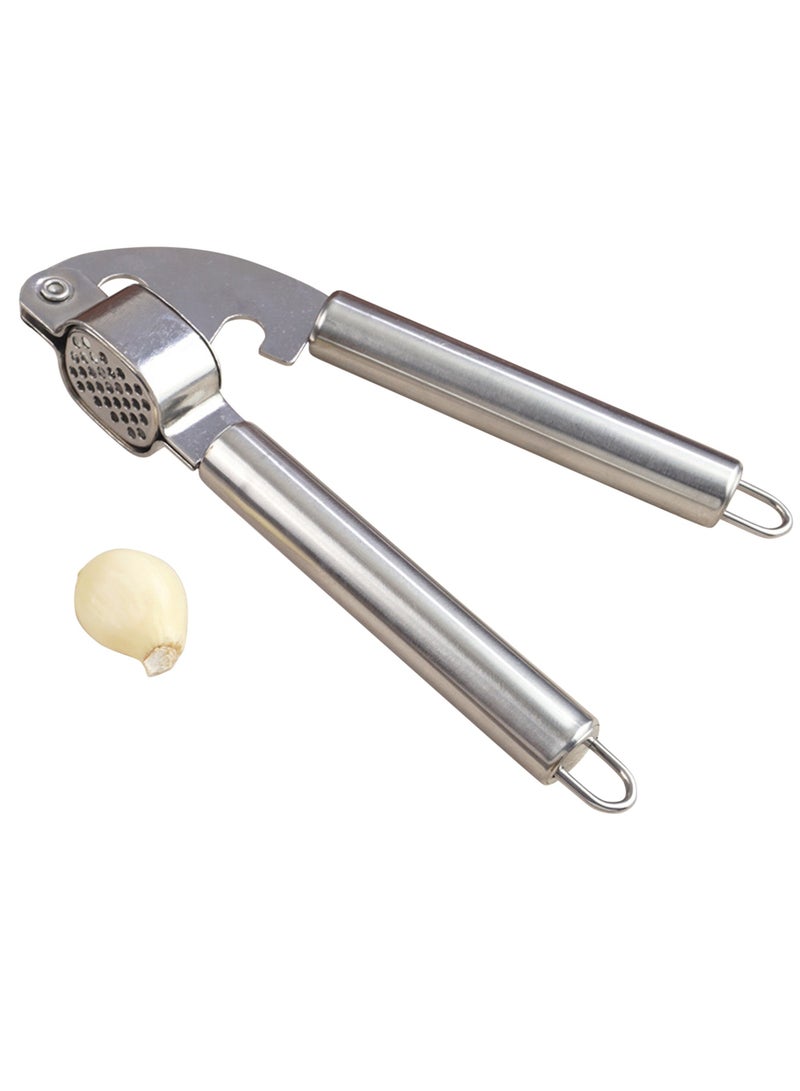 Household garlic press Manual garlic press Stainless steel kitchen gadget Quick garlic mince - Image 5