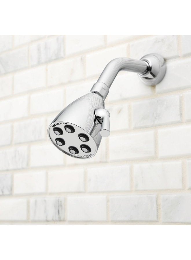 Speakman , Satin S-2252-AB-E2 Signature Brass Icon Anystream Adjustable Shower Head, 2.0 GPM - Image 2