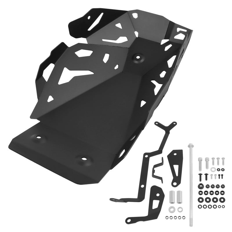 CHIFUN Skid Bash Plate Replacement for Ducati DesertX DesertX Desert X 2022 2023 2024 Motorcycle Lower Engine Guard Bottom Protection Aluminum Belly Pan Black