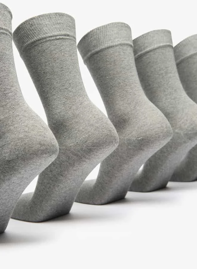 LBL by Shoexpress Men Solid Calf Length Socks - Set of 7