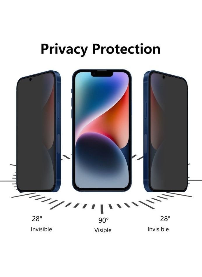 BORTONY - Pack of 2 iPhone 14 Plus/13 Pro Max Privacy Full Coverage Screen Protector Anti-Spy Tempered Glass Film Edge to Edge Protection Case Friendly for Apple iPhone 14 Plus/13 Pro Max 6.7-Inch - Image 1