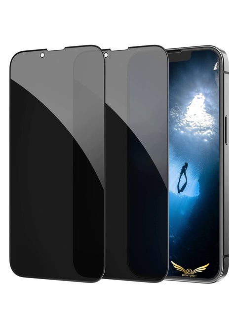 Pack of 2 iPhone 14 Plus/13 Pro Max Privacy Full Coverage Screen Protector Anti-Spy Tempered Glass Film Edge to Edge Protection Case Friendly for Apple iPhone 14 Plus/13 Pro Max 6.7-Inch