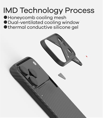 Aulumu A17 Aramid Fiber iPhone 17 Pro Max Case | 1500D Ultra Slim Woven | CoolHyper Real Cooling | Compatible with MagSafe - Image 4