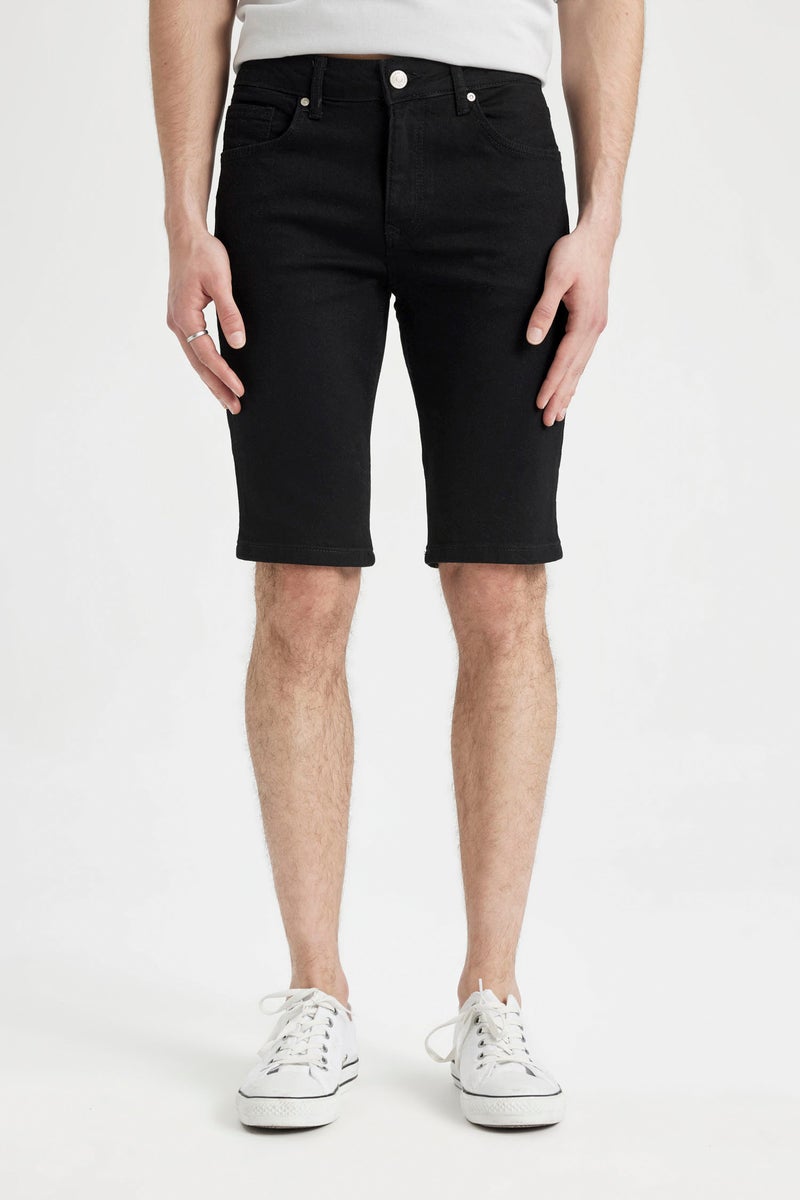 DeFacto Man Skinny Fit Jean Bermuda Shorts - Image 1