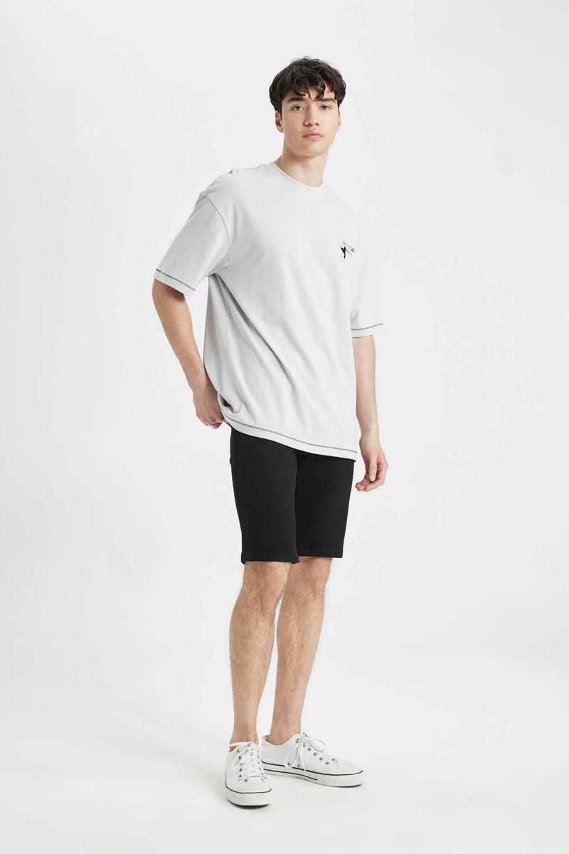DeFacto Man Skinny Fit Jean Bermuda Shorts - Image 4