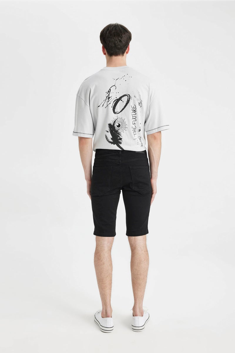 DeFacto Man Skinny Fit Jean Bermuda Shorts - Image 2