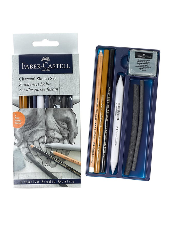 FABER-CASTELL 7-Piece Charcoal Sketch Set - Image 1