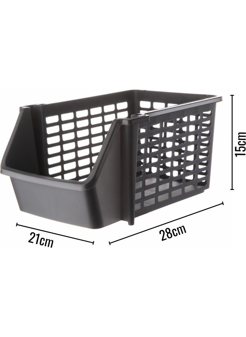 Nandy Home 4 Pieces Multi-Purpose Organizer for Cabinets, Under the Sink and Inside the Refrigerator Anthracite  - Image 2