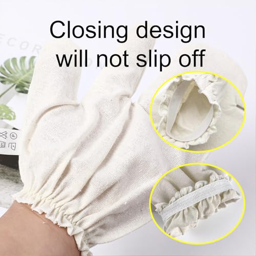PJxtal Garshana Gloves Raw Gloves for Ayurvedic, Cellulite Reduction & Dry Brushing – 100% Pure Garshana Gloves with Elastic Wrist Bands for Ayurvedic (2pcs) - Image 4