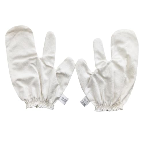 PJxtal Garshana Gloves Raw Gloves for Ayurvedic, Cellulite Reduction & Dry Brushing – 100% Pure Garshana Gloves with Elastic Wrist Bands for Ayurvedic (2pcs) - Image 1
