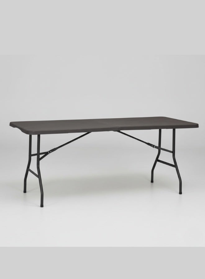 ماركولو طاولة قابلة للطي بتصميم الخشب 6 قدم – قوية جداً، قابلة للطي ومقاومة للطقس (أسود) - Image 2