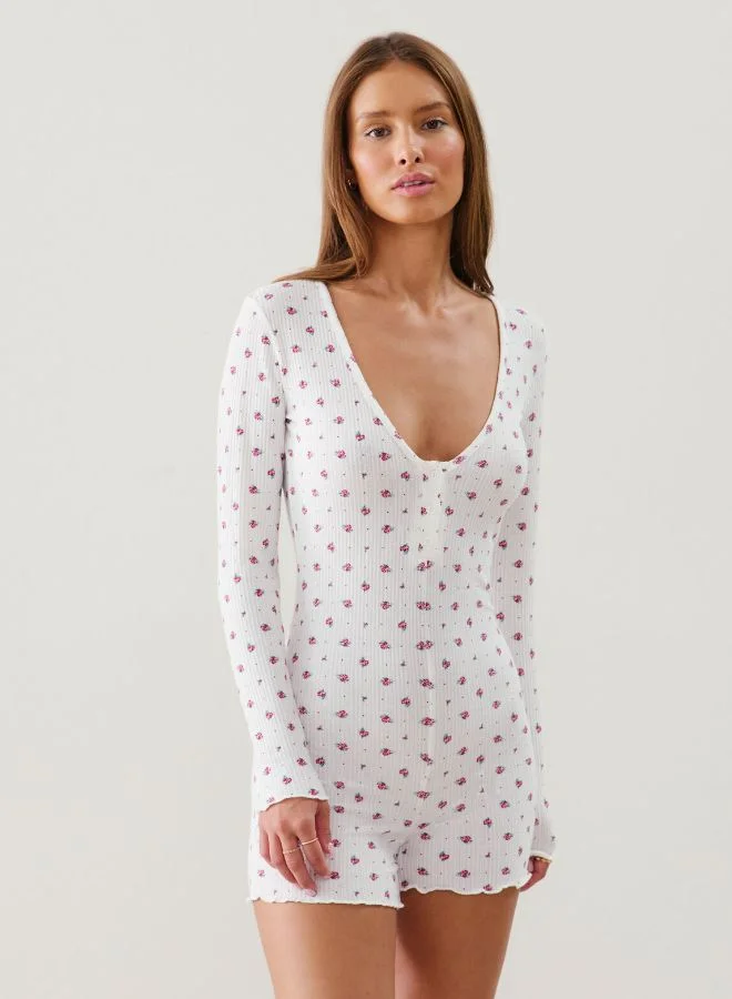 UNDIZ Floral print jersey jumpsuit