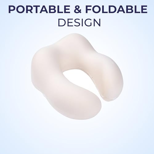 Billebon Neck Pillow for Travel – Comfortable Memory Foam Support, U-Shape Ergonomic Design, Portable for Flight Journeys, Lightweight Compact Build, Soft Washable Cover (Lavender) - Image 3