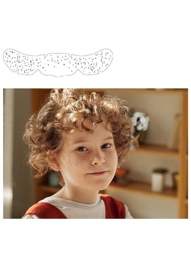8-Piece Face Temporary Tattoos for Kids Cartoon Butterfly Fruit Dinosaur Face Freckle Tattoo Stickers for Girls Boys Makeup Dancer Costume Birthday Party - Image 3