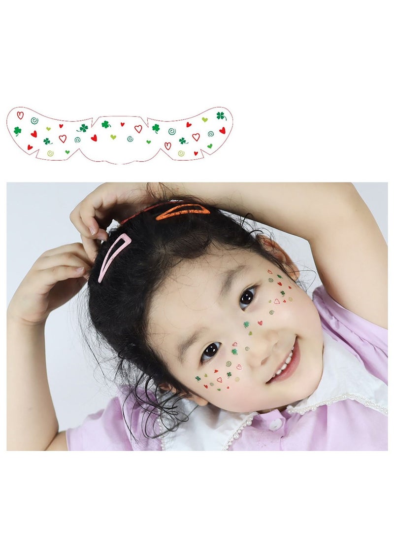 8-Piece Face Temporary Tattoos for Kids Cartoon Butterfly Fruit Dinosaur Face Freckle Tattoo Stickers for Girls Boys Makeup Dancer Costume Birthday Party - Image 5