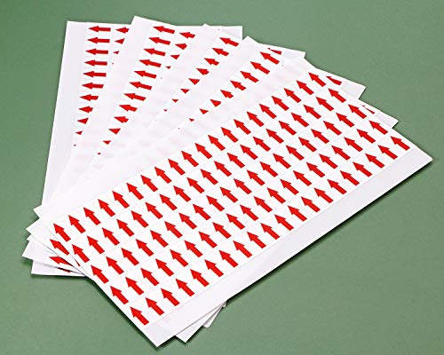 ONLYKXY 500 Counts 1/2 Inch Small Rectangle Self Adhesive Red Arrow Sticker - Image 2
