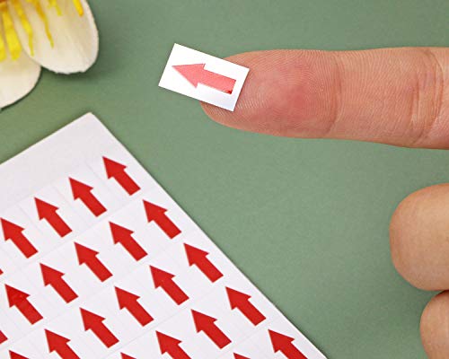 ONLYKXY 500 Counts 1/2 Inch Small Rectangle Self Adhesive Red Arrow Sticker - Image 3