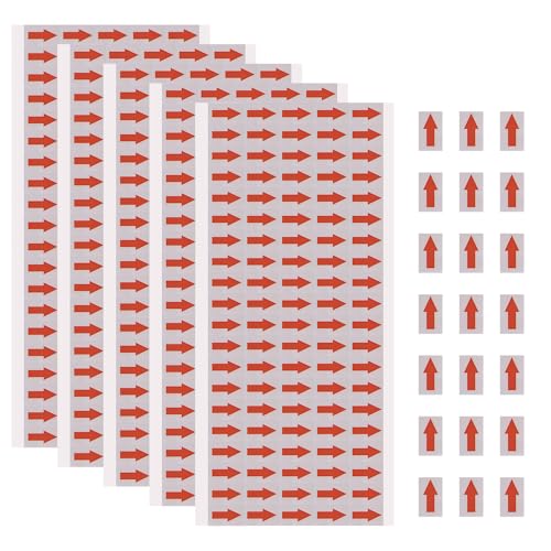 ONLYKXY 500 Counts 1/2 Inch Small Rectangle Self Adhesive Red Arrow Sticker - Image 1