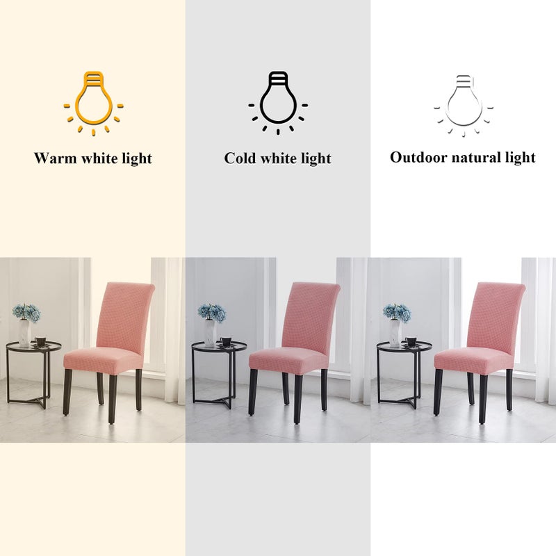 Joccun Chair Covers for Dining Room Set of 4, Dining Chair Slipcovers Stretch Dining Room Chair Covers Seat Protector,Washable Parsons Chair Cover for Home,Banquet(Dusty Pink,4 Pack) - Image 4