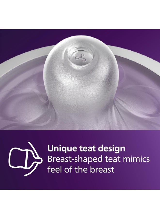 Philips Avent Natural Response Baby Bottle - 3 x 260ml Baby Milk Bottle for Newborns and Up, BPA Free, 1+ Months (Model SCY903/03) - Image 3