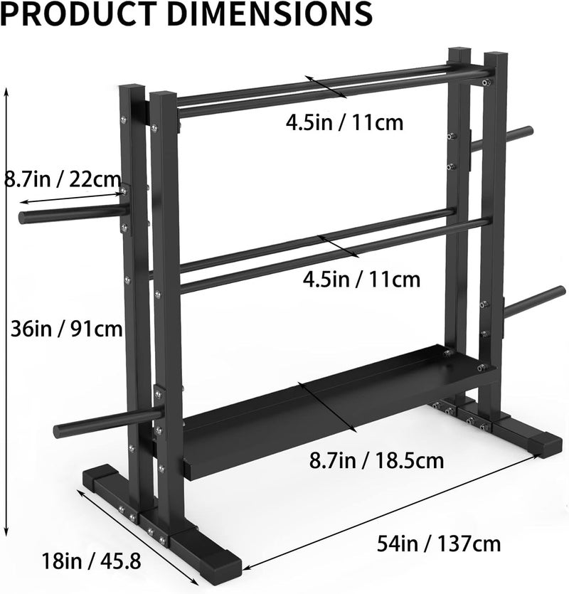 PROIRON Dumbbell Rack, 3 Tier Weights Storage Rack for Dumbbells, Weight Plates, and Kettlebells (1000 Pounds Weight Capacity, 2023 Version) - Image 5