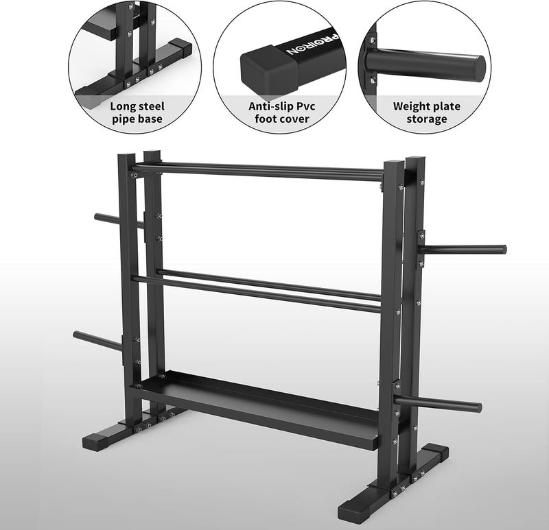PROIRON Dumbbell Rack, 3 Tier Weights Storage Rack for Dumbbells, Weight Plates, and Kettlebells (1000 Pounds Weight Capacity, 2023 Version) - Image 4