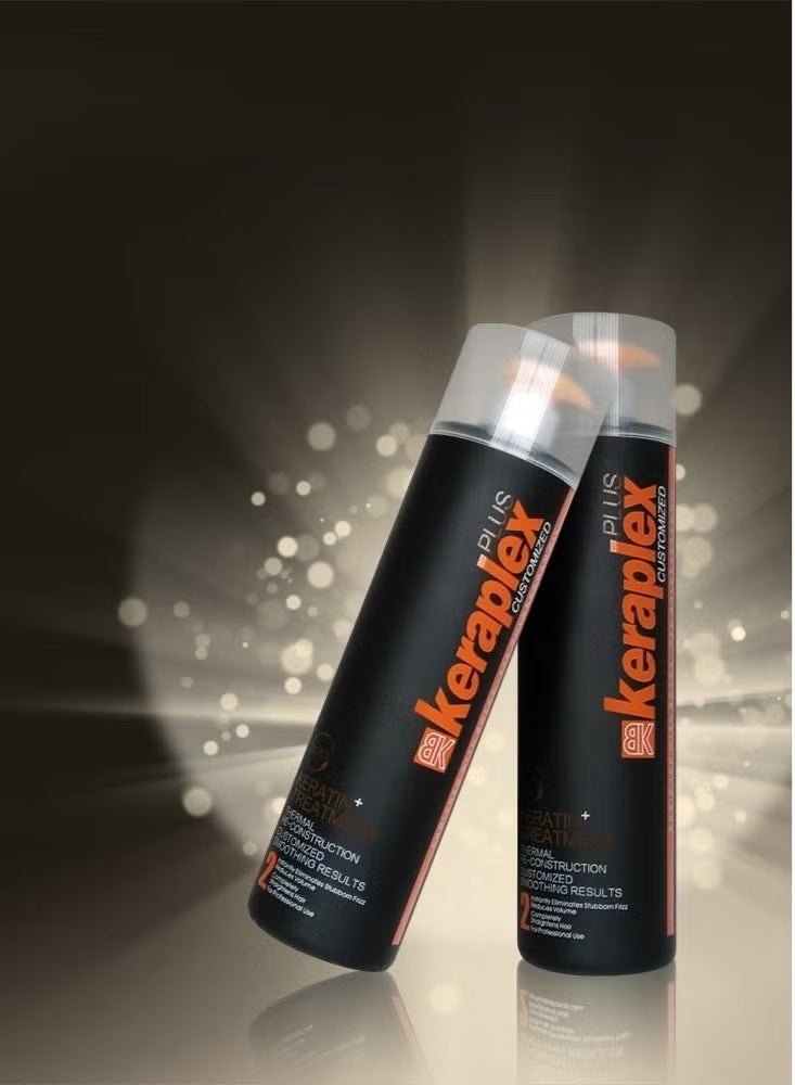 Keraplex Plus Botox Brazilian Keratin Straightening Hair Treatment 1000ml, Enriched with Botox, 24K Gold & Argan Oil. - Image 1