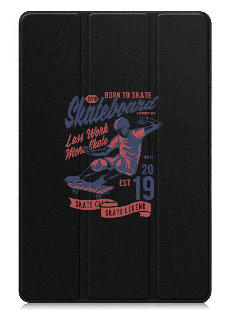 Theodor Protective Flip Case For Apple iPad Air 13 (2024) With Trifold Stand Auto Wake Sleep Shockproof Cover Skateboard - Image 1