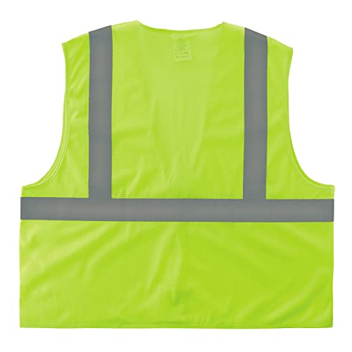 Ergodyne - 20999 GloWear 8205Z Reflective Safety Vest, High Visibility Lime Mesh, Type R Class 2, Zipper Closure, 4XL/ 5XL - Image 2
