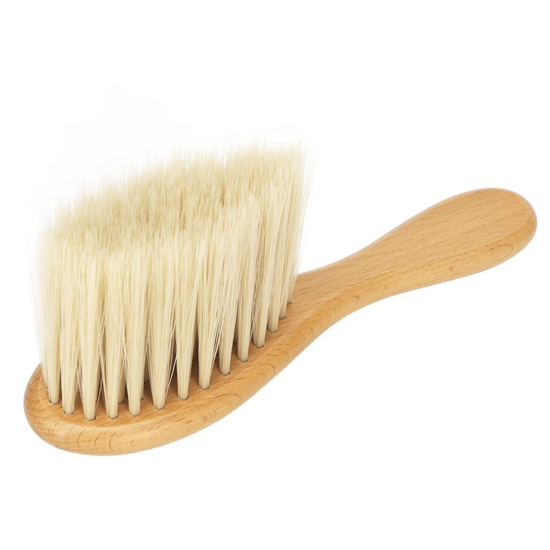 Barber Fade Brush Men Beard Brush Face Duster Brush Nylon Professional Beech Wood Soft Clean Neck Duster Brushes for Barber Accessory