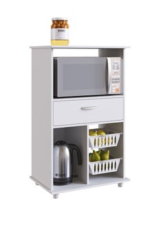 DANUBE HOME خزانة فواكه Wooper منظم مطبخ منزلي قوي أثاث بتصميم حديث لغرفة الطعام وغرفة المعيشة والمطبخ 67.50x45x111.40 سم أبيض  - Image 2