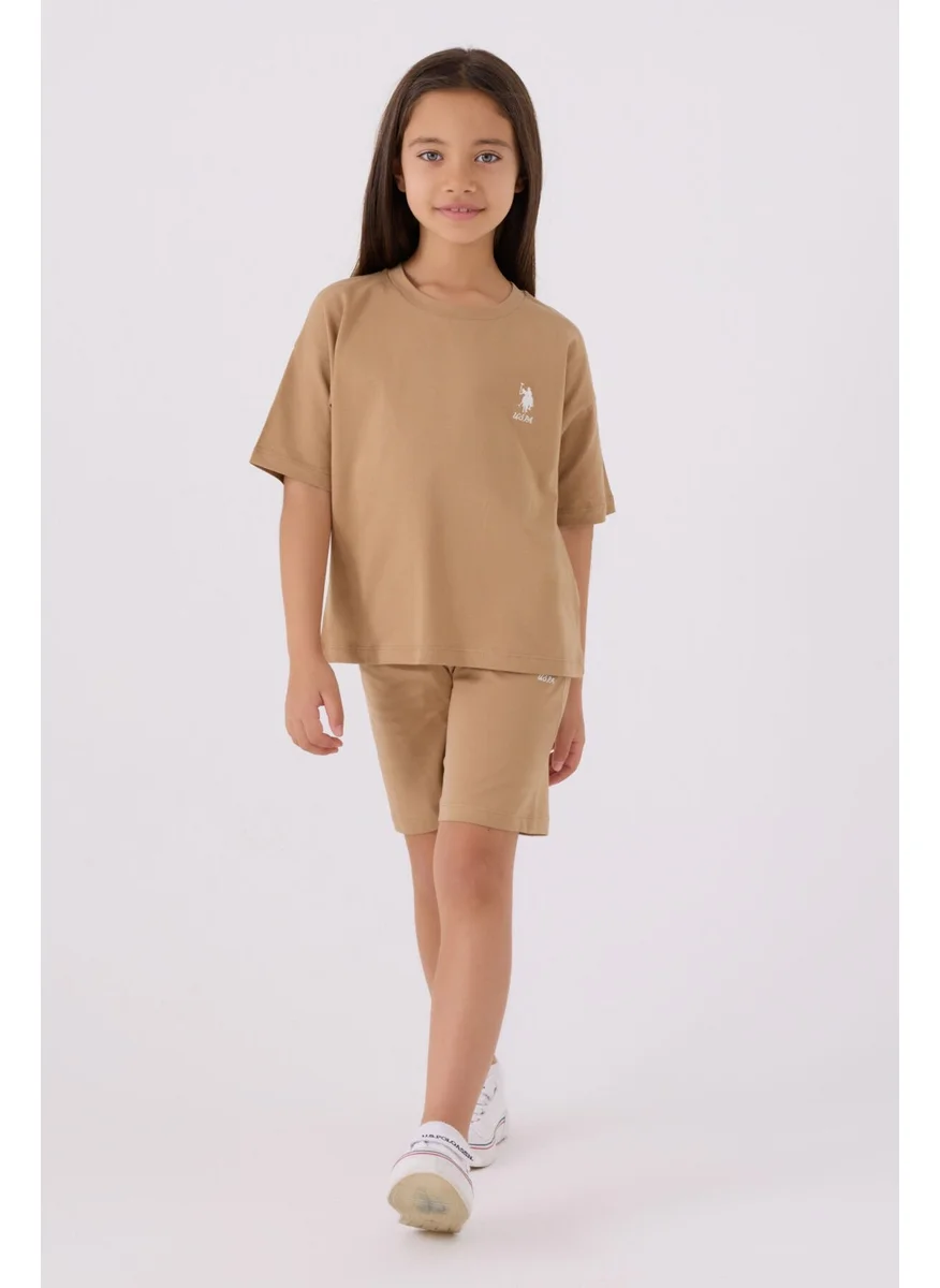 U.S. Polo Assn. Girls Mink Bermuda Set
