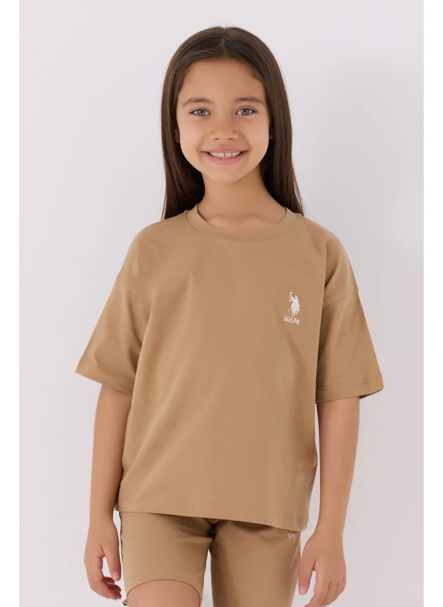 U.S. Polo Assn. Girls Mink Bermuda Set