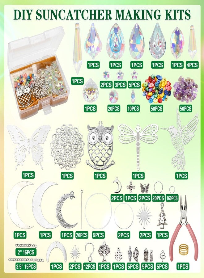 Worgree DIY Suncatcher Kit 460pcs Sun Catchers Making Supplies Art and Crafts for Adults Hanging Prism Sun Catcher with Crystals Ball Indoor Window Home Wedding Garden Festival Decor Gifts - Image 4