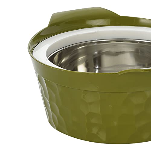 Blueberry's Hexon Inner Stainless Steel and Food Grade Modern Insulated Hot Pot Casserole (Green White, 2000 ml) - Image 4