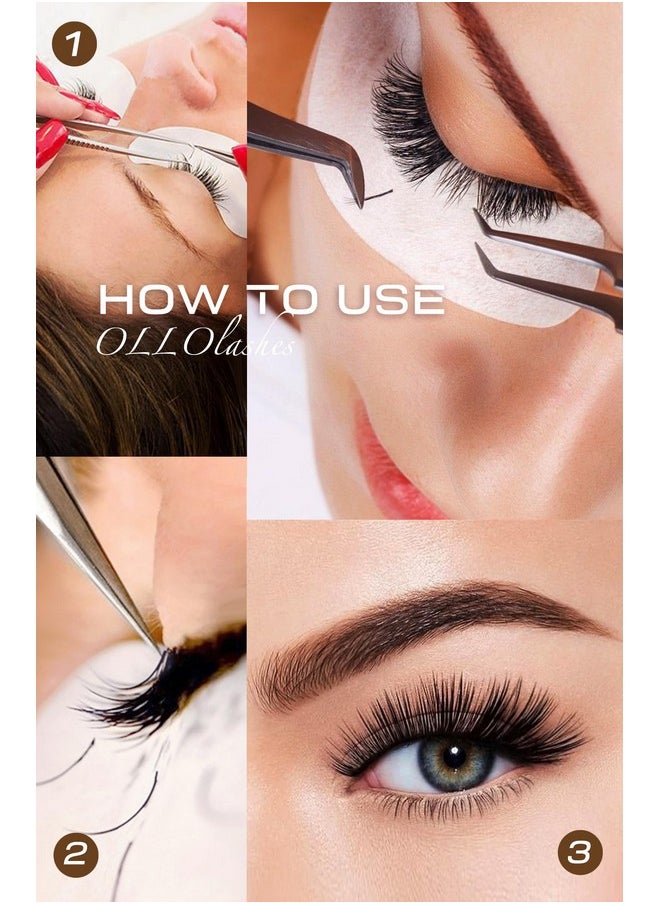 OLLOLASHES - Eyelash Extension B C Cc D J Curl Mix 5-20Mm 0.03 0.05 0.07 0.15 Super Matte Classic Lash Extensions Professional Supplies For Lash Techs (C-0.05, 8-15Mm) - Image 1